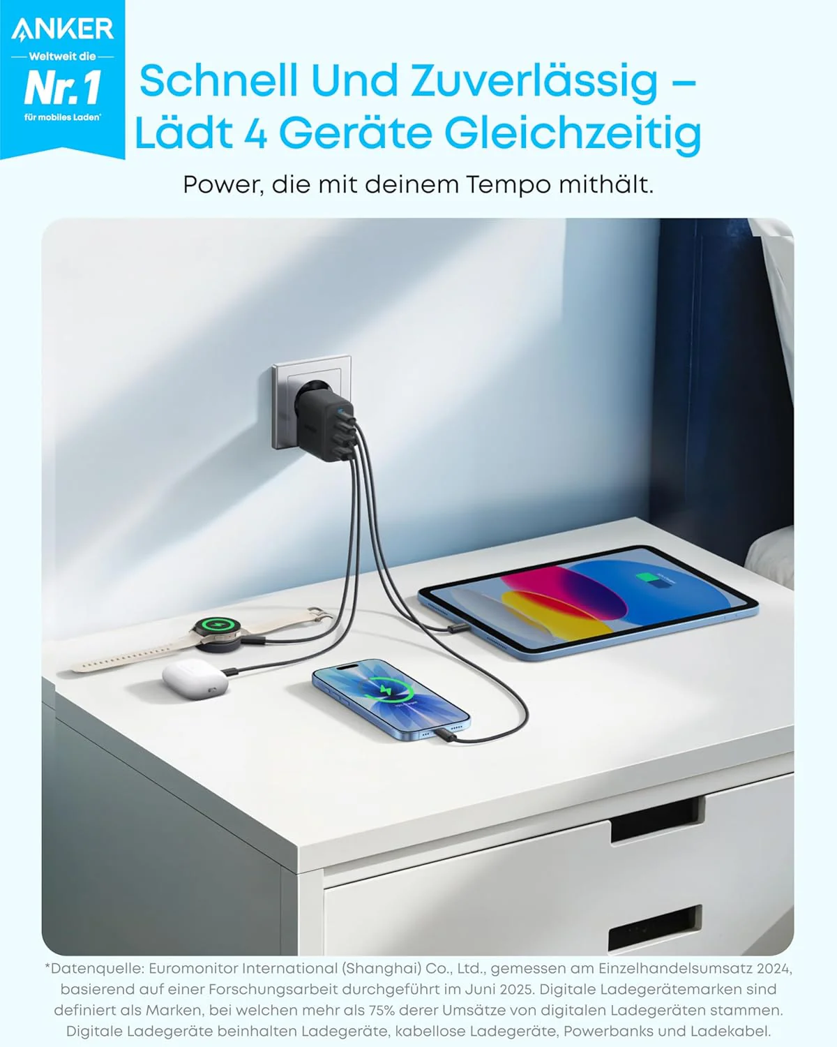 Anker Zolo Ladegerät (50W, 4 Ports) - Image 2