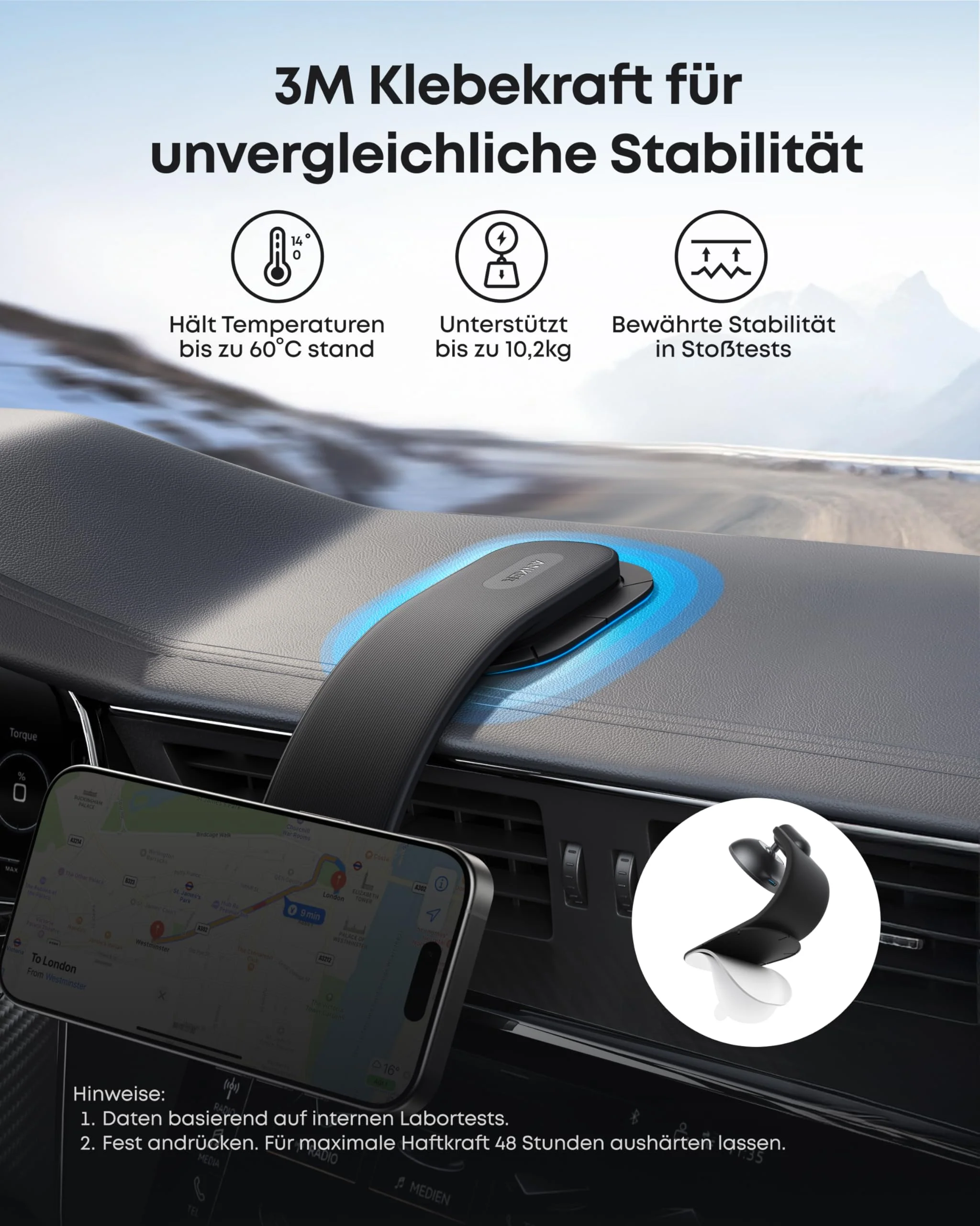 Anker Nano Kabelloses Kfz-Ladegerät (Magnetisch, abnehmbares Ladepad) - Image 6