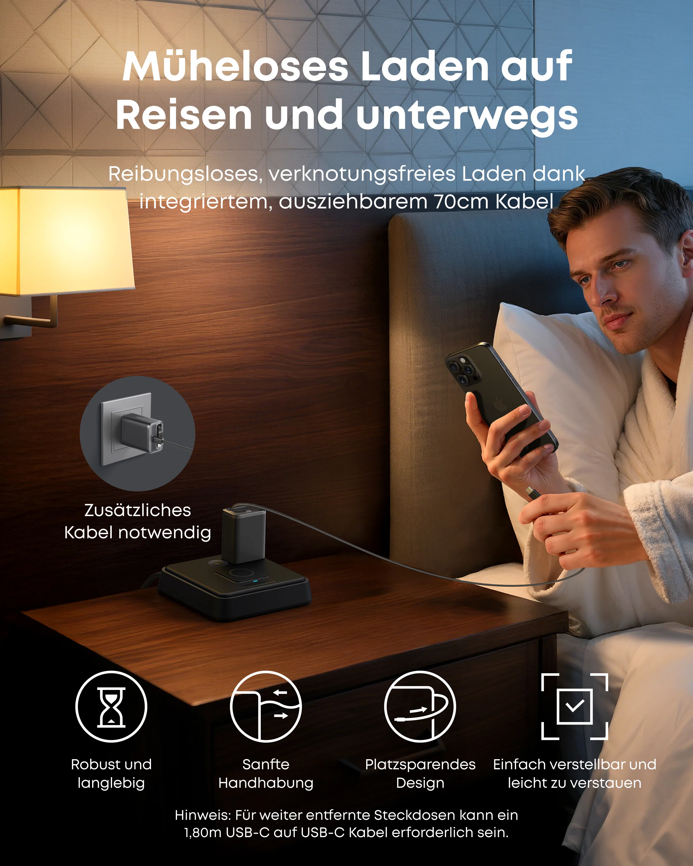 Anker Nano Ladegerät (35W, Integriertes einziehbares USB-C Kabel) - Image 11