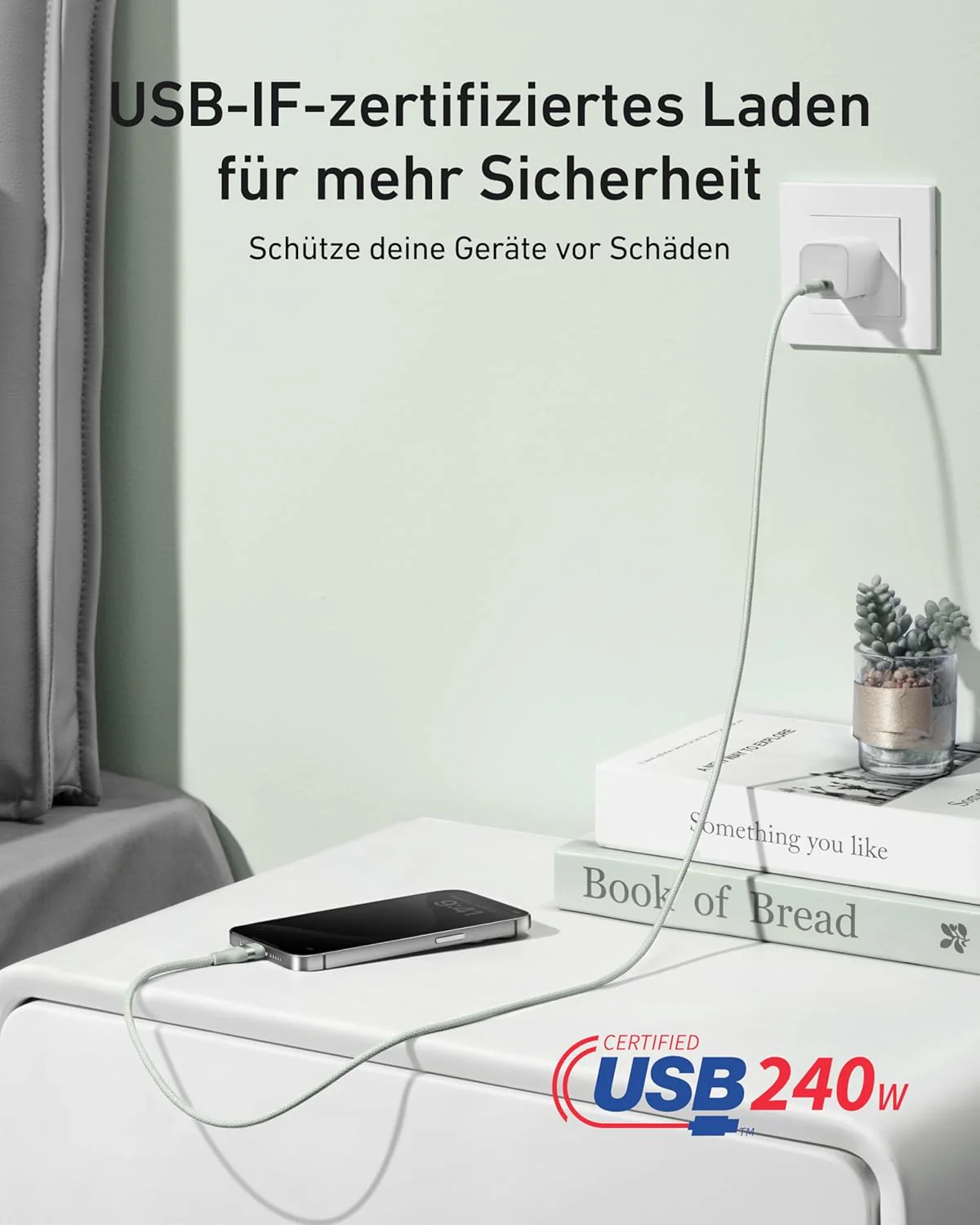 Anker USB-C auf USB-C Kabel (90cm/180cm, 240W, Upcycled-Geflochten) - Image 35