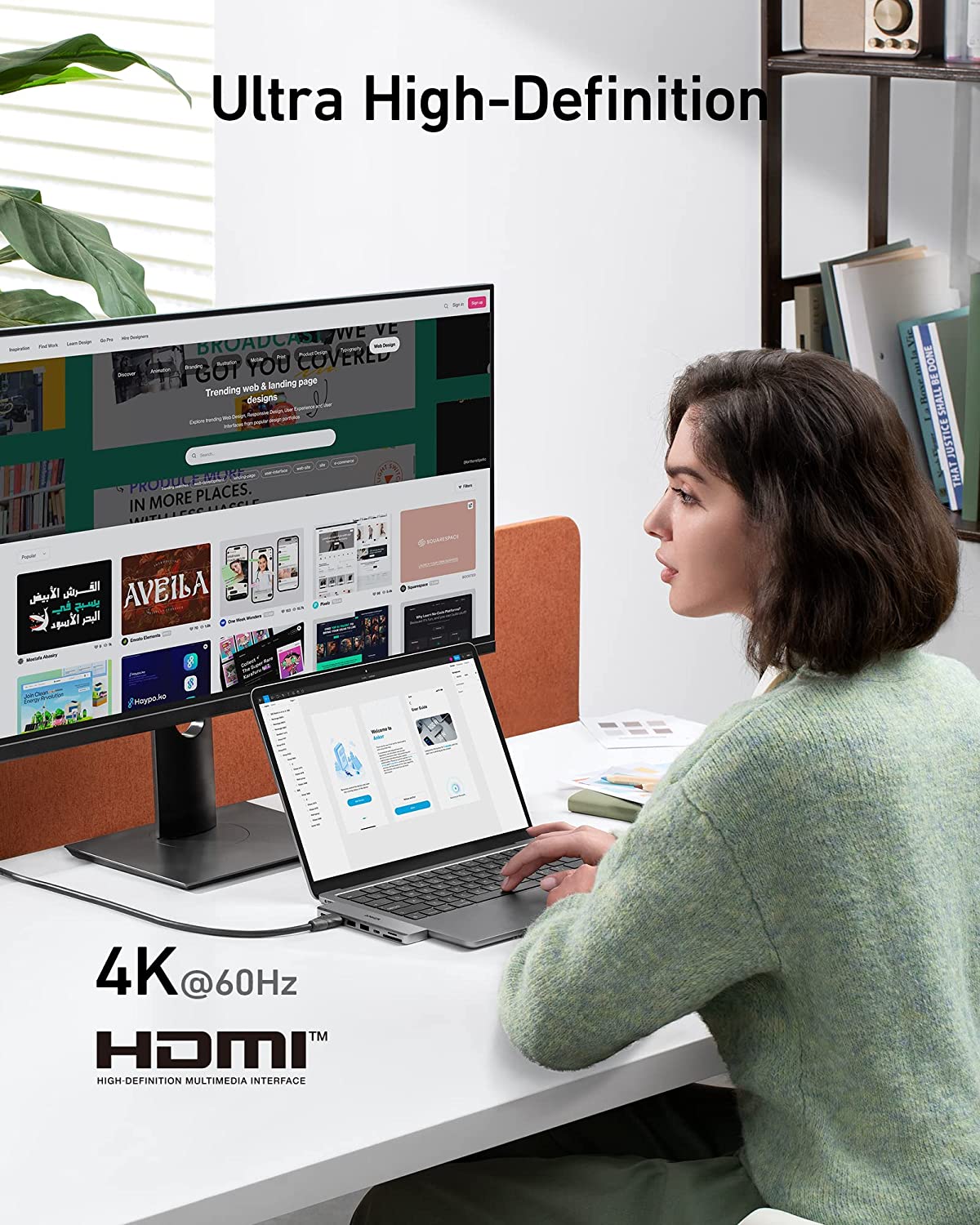 Anker <b>547</b> USB-C Hub (7-in-2, für MacBook, in Grau) - Image 4