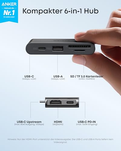 Anker Nano USB-C Hub (6-in-1, 5Gbps) - Image 2