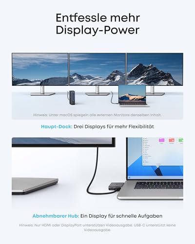 Anker Nano Dockingstation (13-in-1, Triple-Display, Integrierter abnehmbarer Hub) - Image 3