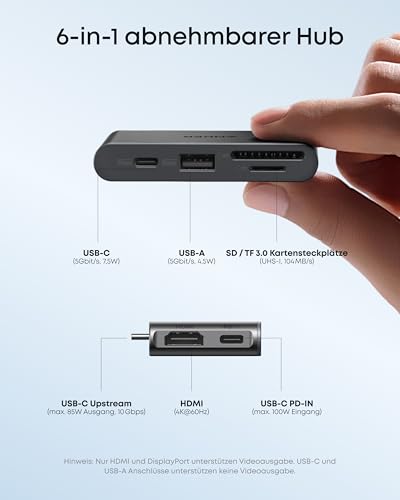 Anker Nano Dockingstation (13-in-1, Triple-Display, Integrierter abnehmbarer Hub) - Image 6