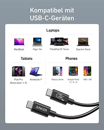 Anker 515 USB-C auf USB-C Kabel (USB 4, 100cm) - Image 3