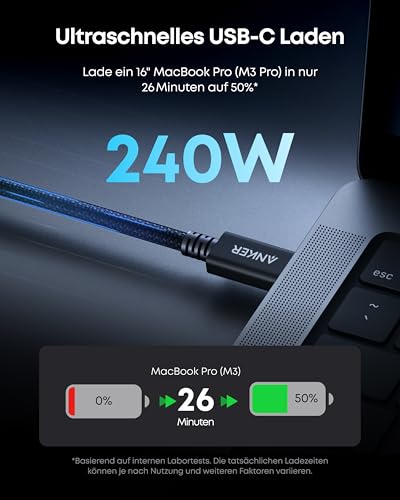 Anker Prime Thunderbolt 5 Kabel (100cm, 80Gbps, 240W) - Image 5