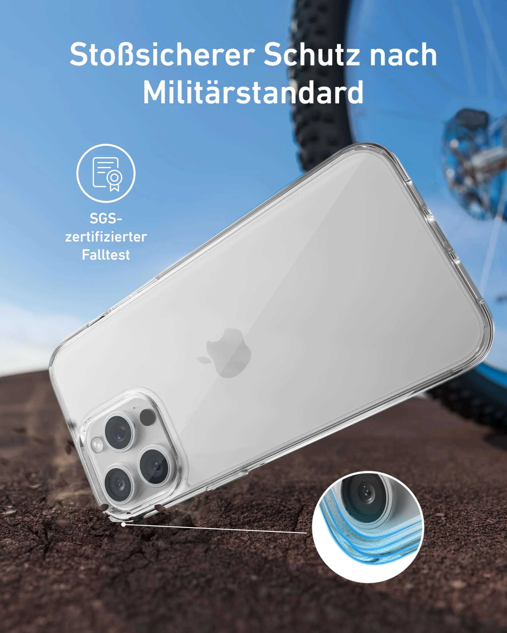 Anker iPhone 16 Hülle, Stoßfest nach Militärstandard, Transparent & Vergilbungsresistent - Image 3
