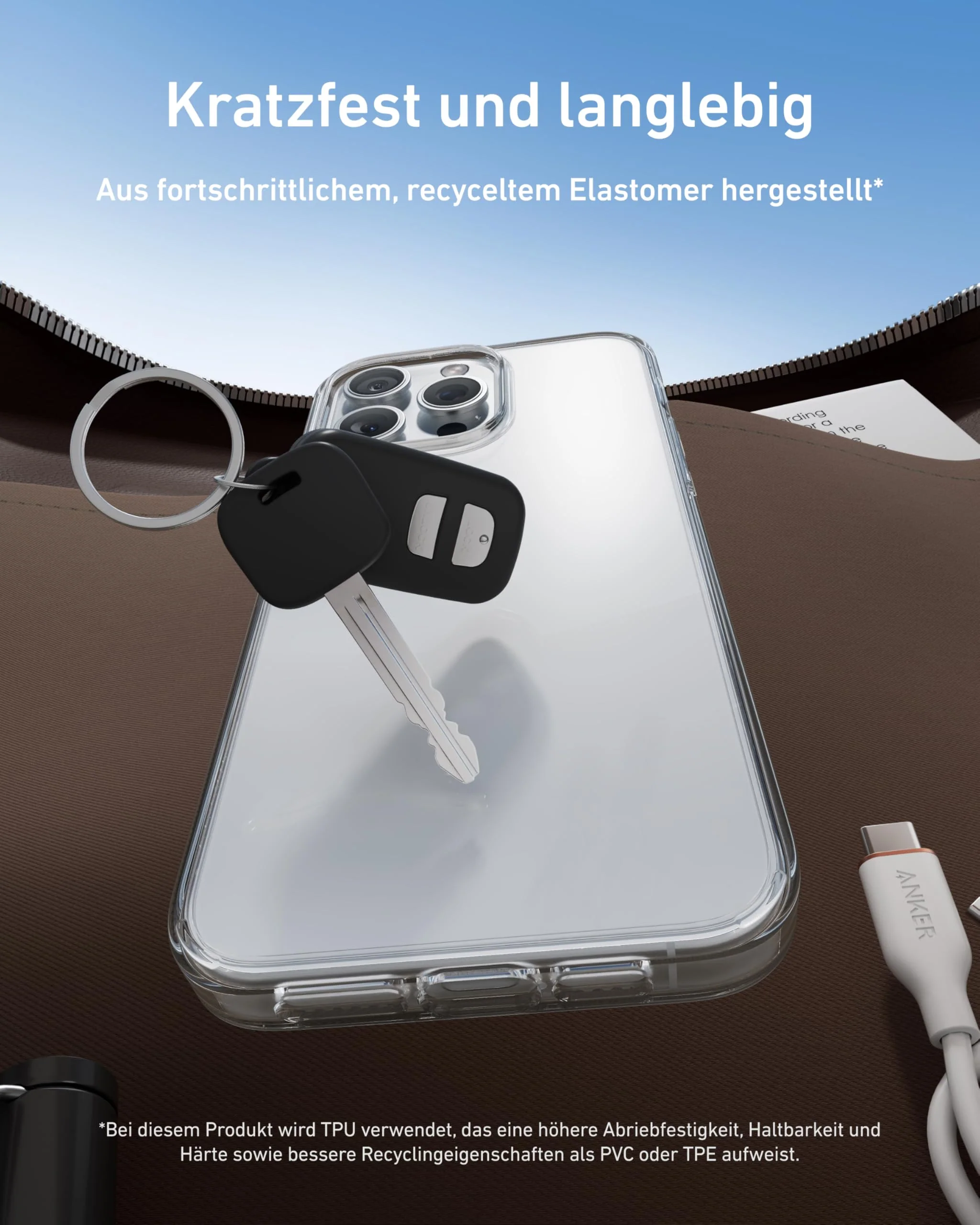 Anker iPhone 16 Hülle, Stoßfest nach Militärstandard, Transparent & Vergilbungsresistent - Image 4