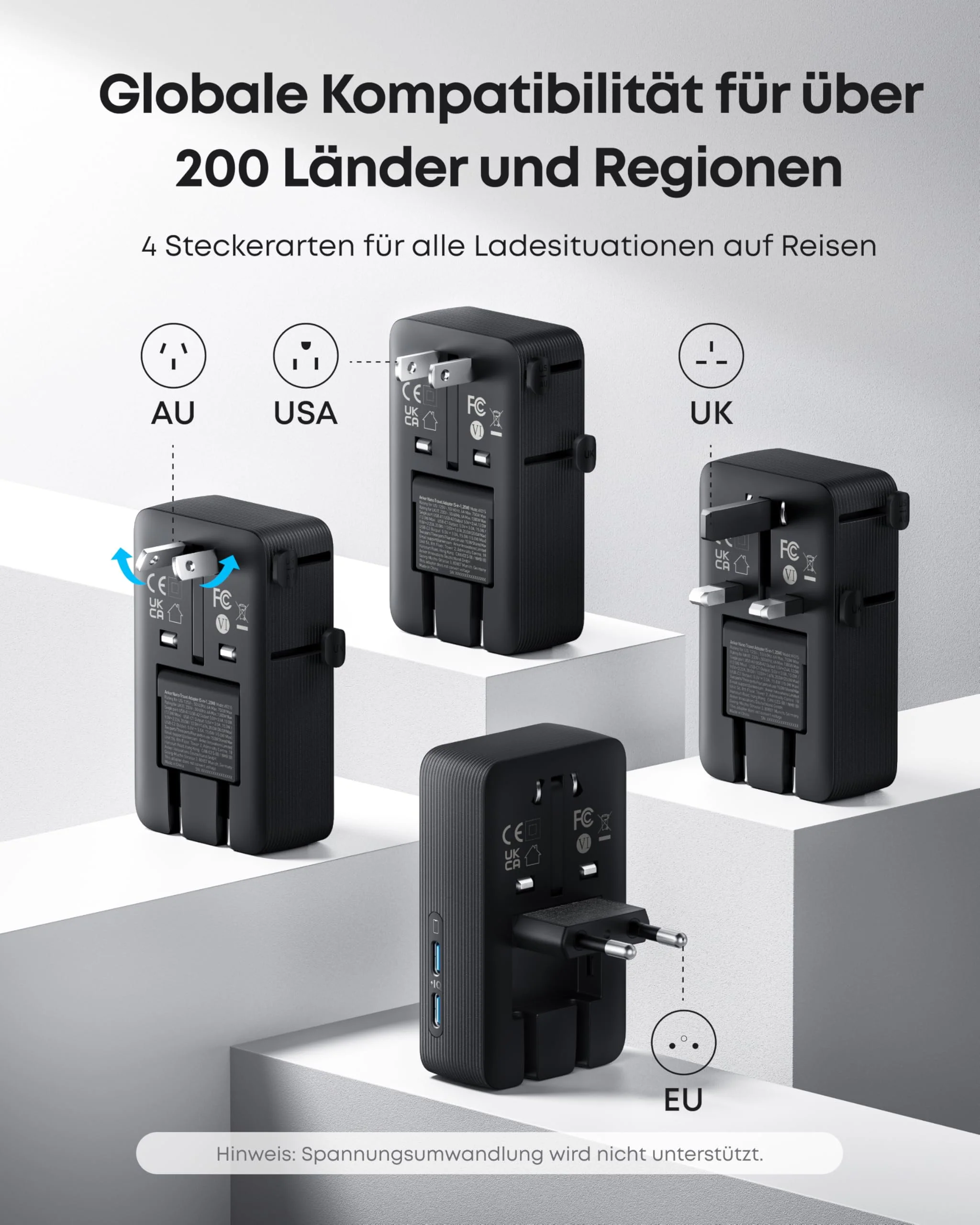 Anker Nano Reiseadapter (5-in-1, 20W) - Image 8