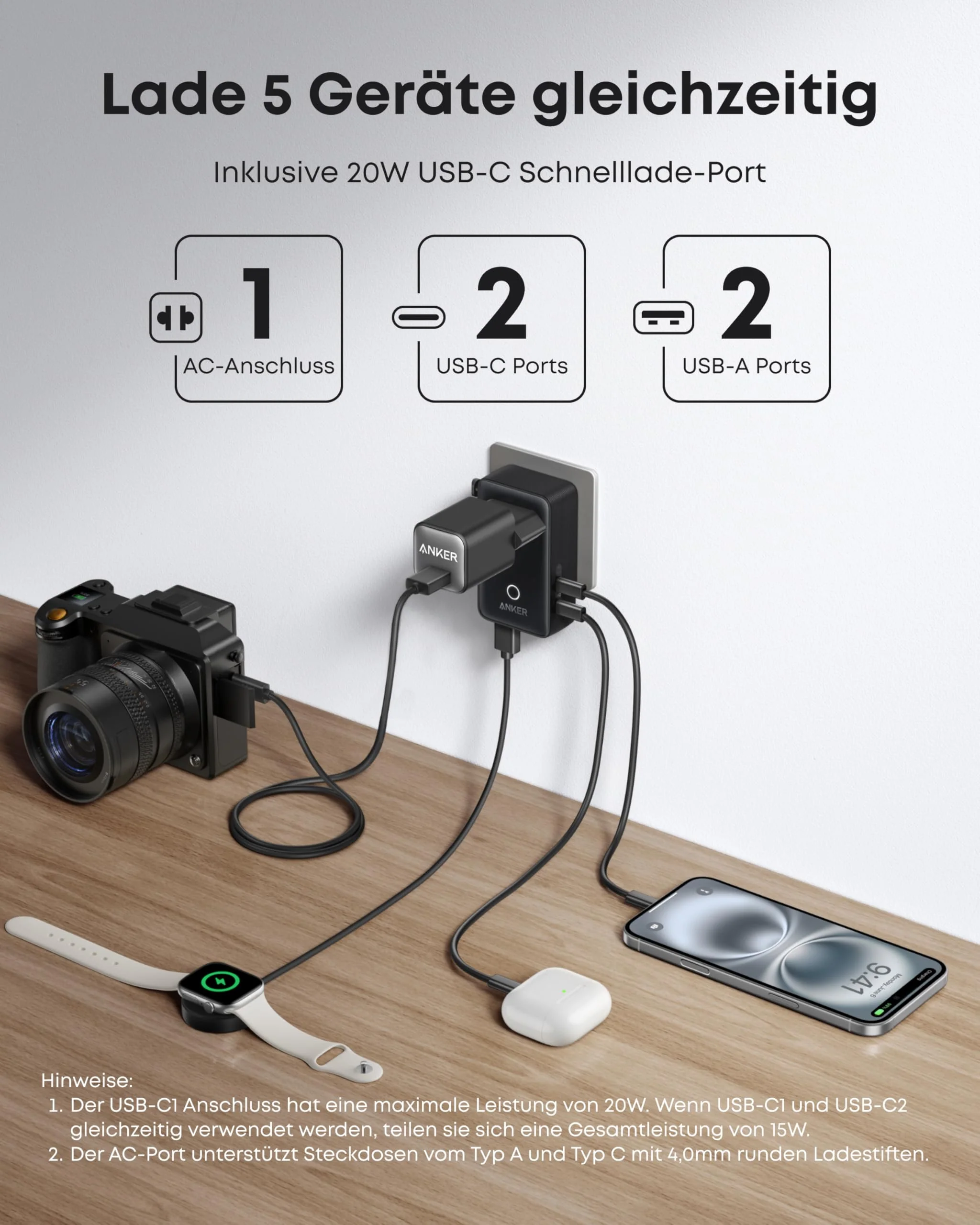 Anker Nano Reiseadapter (5-in-1, 20W) - Image 9