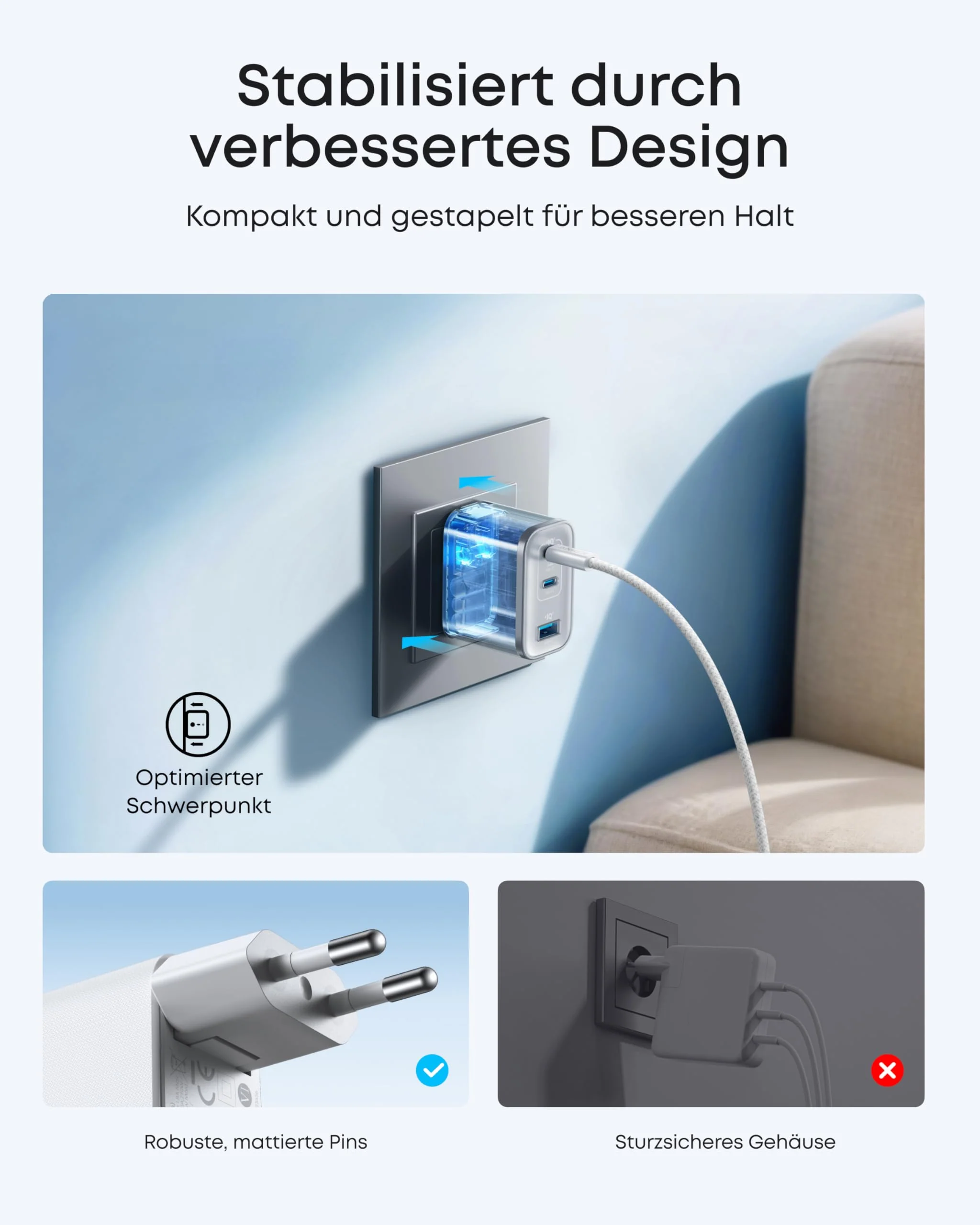 Anker Nano Ladegerät (70W, 3 Ports) - Image 7