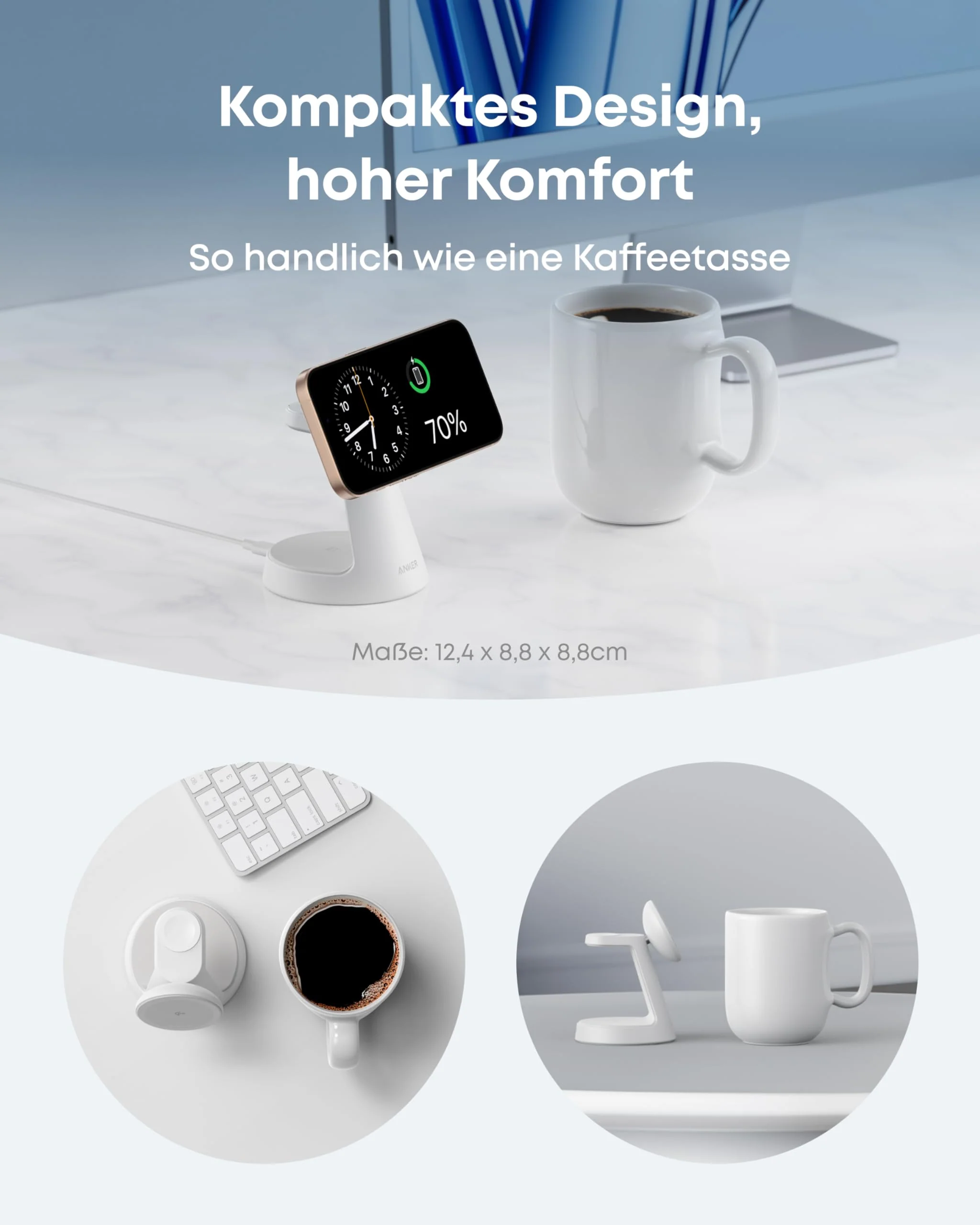 Anker Kabellose Ladestation (3-in-1, Magnetischer Ständer) - Image 3