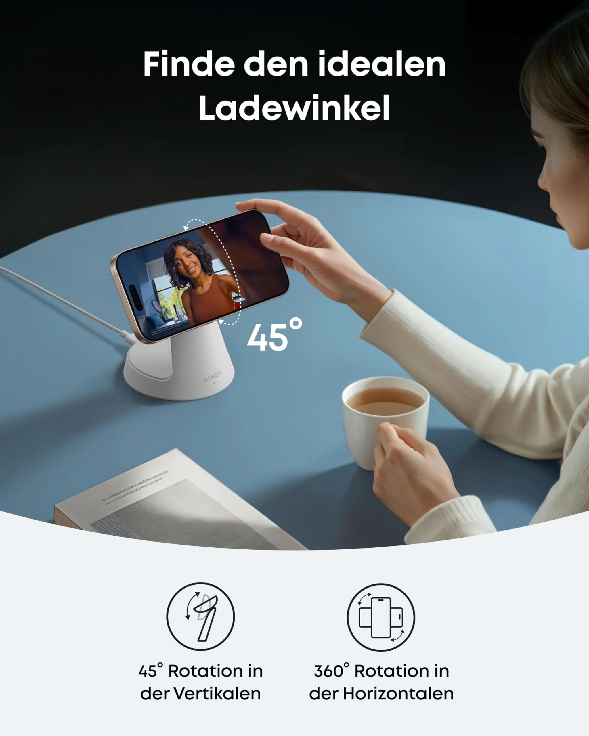 Anker Kabellose Ladestation (3-in-1, Magnetischer Ständer) - Image 5