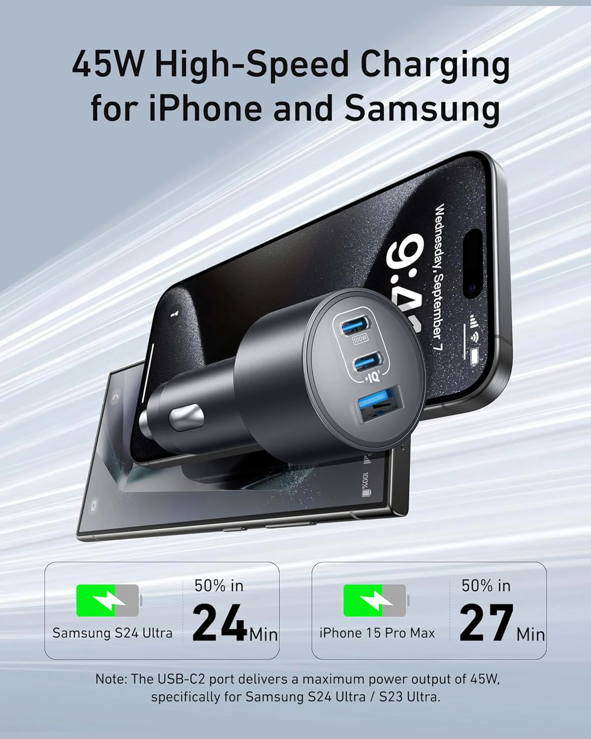 Anker Kfz-Ladegerät (167,5W, 3 Ports) - Image 4
