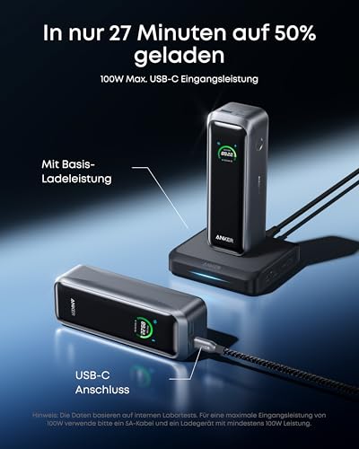Anker Prime Powerbank (20K, 220W) + Anker Prime Ladebasis (150W, 3 Ports) - Image 6
