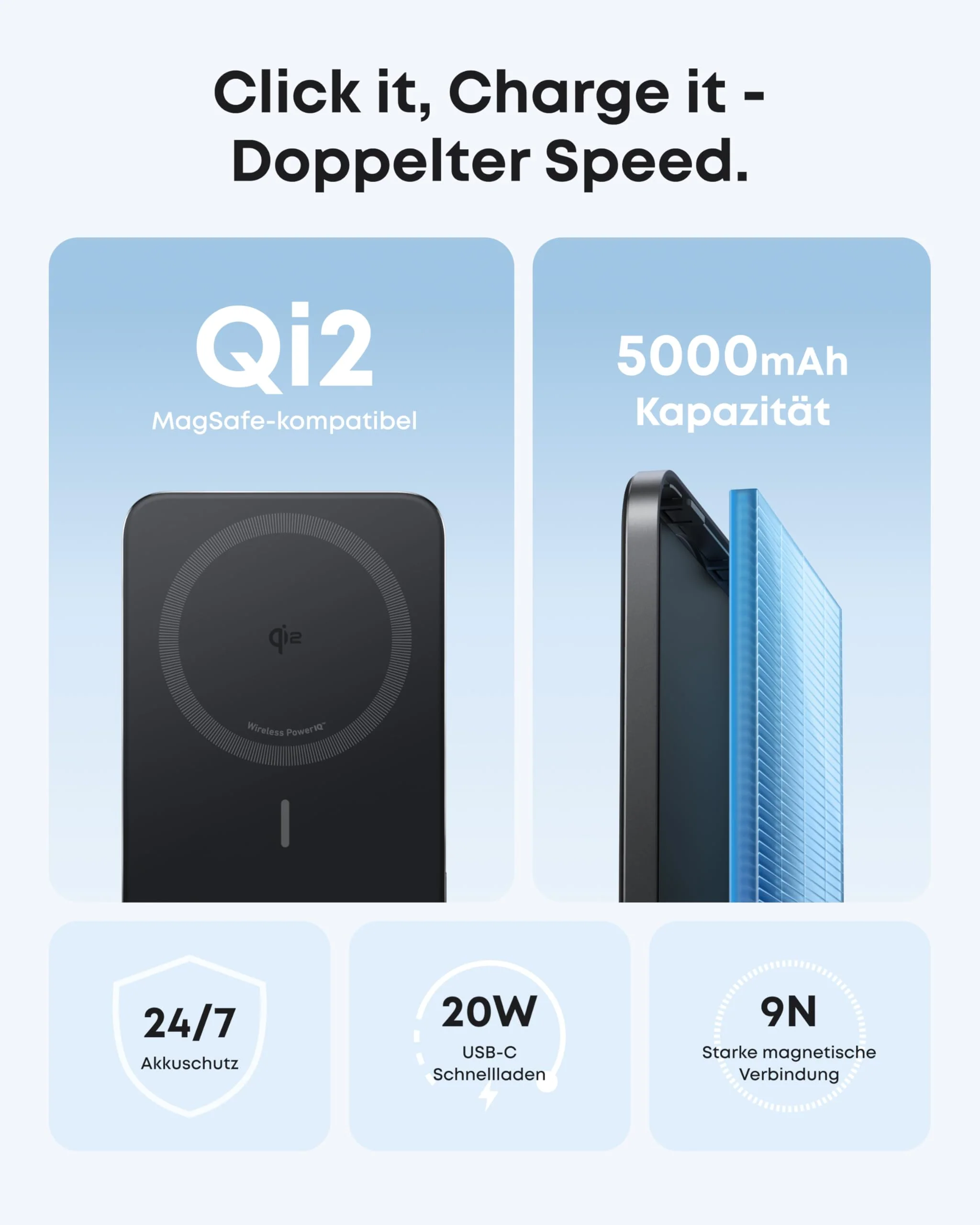 Anker Nano Powerbank (5K, Magnetisch, Slim) + Anker Nano Ladegerät (130W, 6 Ports) - Image 2