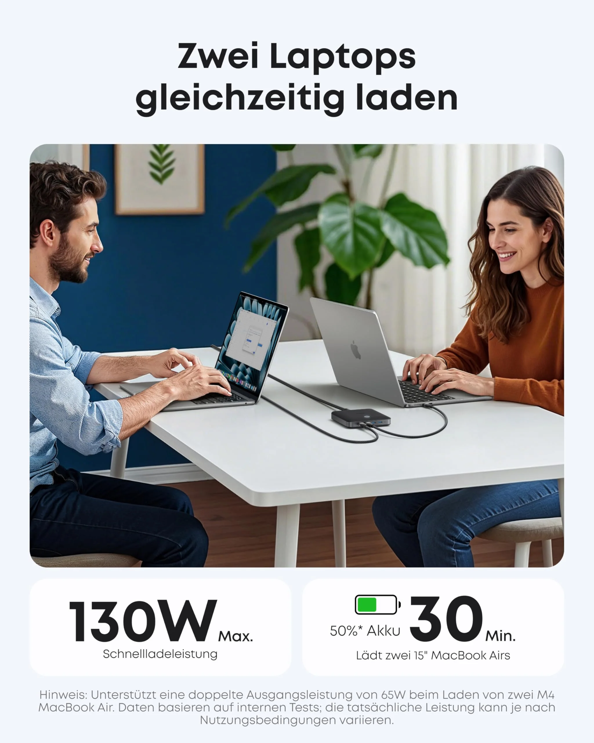 Anker Nano Powerbank (10K, 45W, Integriertes einziehbares USB-C Kabel) + Anker Nano Ladegerät (130W, 6 Ports) - Image 12