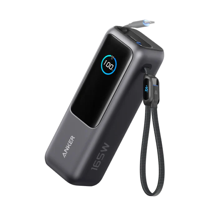 Anker Prime Ladegerät (160W, 3 Ports, GaNPrime）+ Anker Powerbank (25K, 165W, Integriertes + einziehbares Kabel) - Image 8