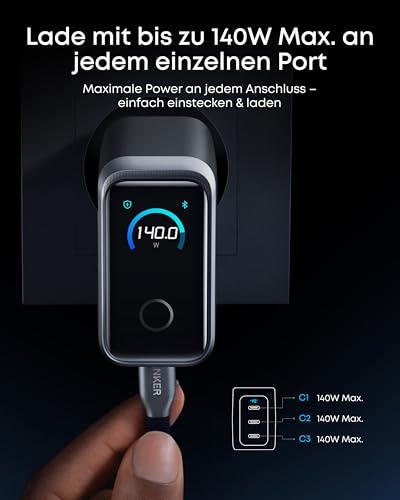 Anker Prime Ladegerät (160W, 3 Ports, GaNPrime）+ Anker Powerbank (25K, 165W, Integriertes + einziehbares Kabel) - Image 5