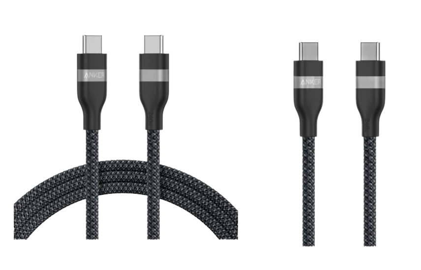 Anker USB-C auf USB-C Kabel (180cm, 240W, Upcycled-Geflochten) + Anker USB-C auf USB-C Kabel (90cm, 240W, Upcycled-Geflochten)