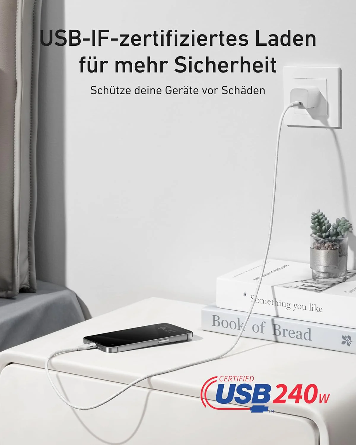 Anker USB-C auf USB-C Kabel (90cm/180cm, 240W, Upcycled-Geflochten) - Image 13