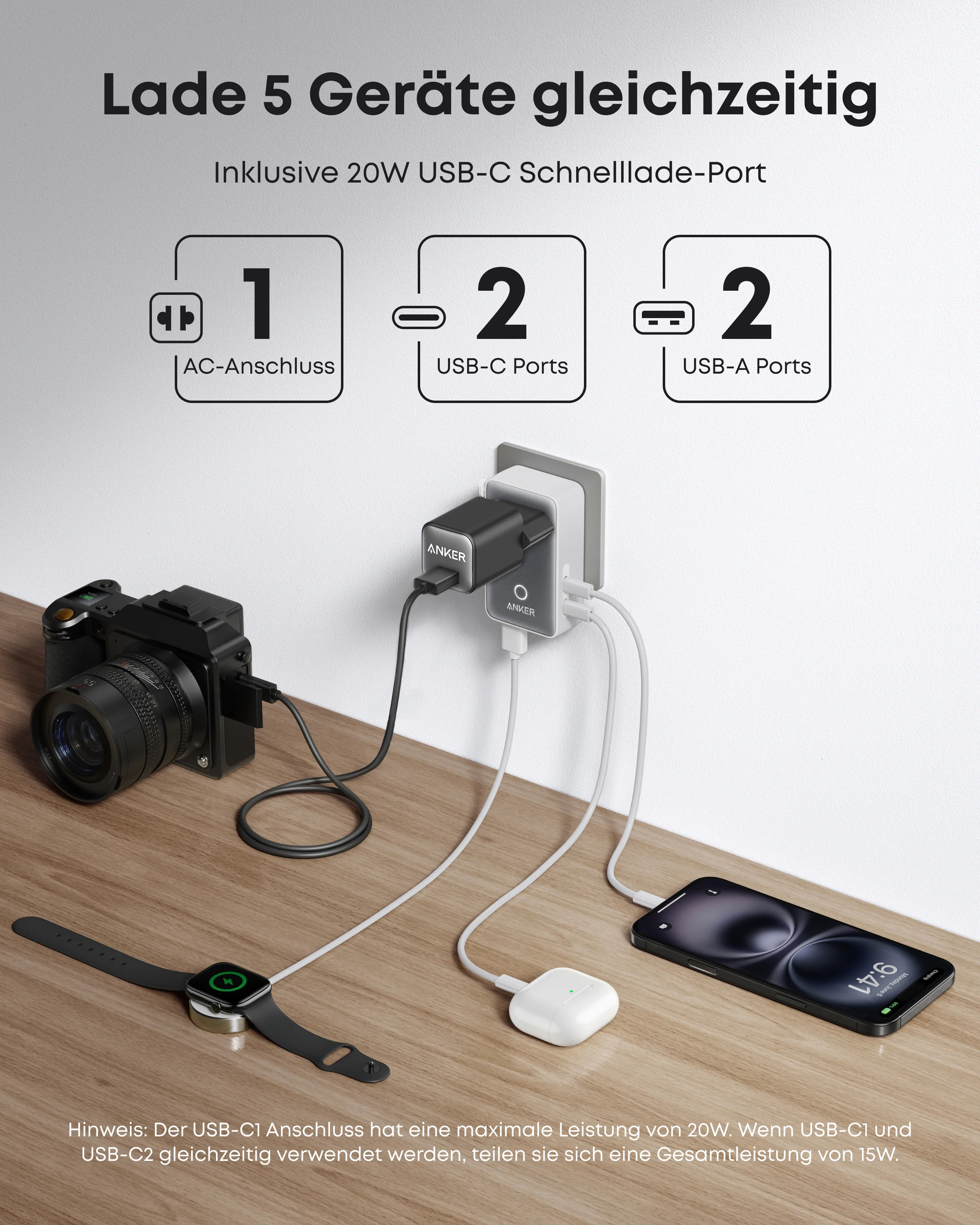 Anker Nano Reiseadapter (5-in-1, 20W) - Image 3