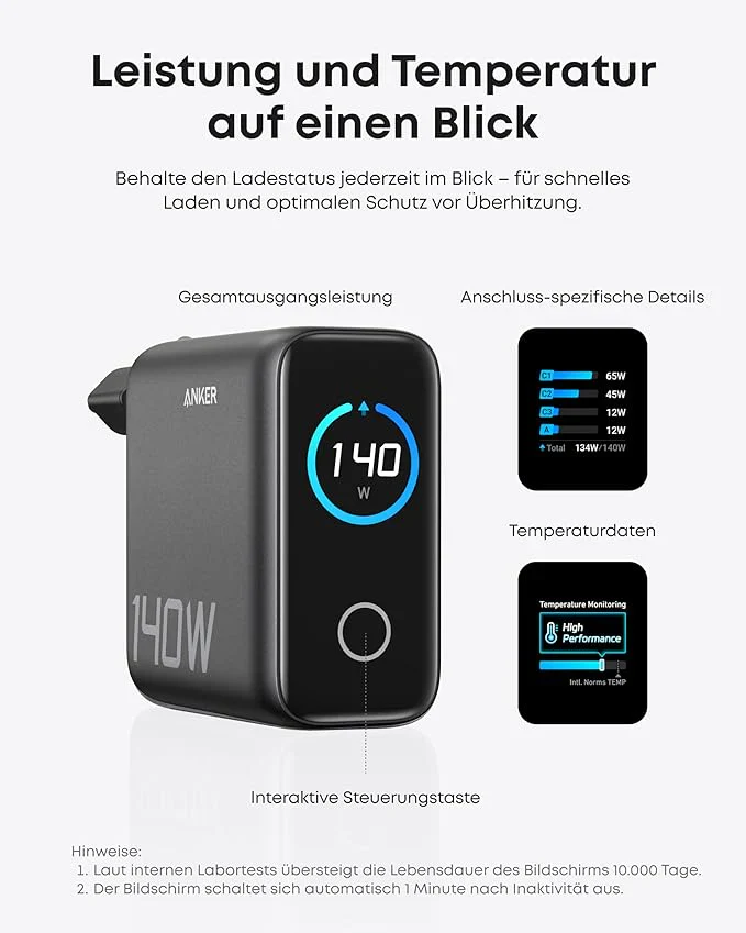 Anker Prime Kabellose Ladestation (3-in-1 Ständer)+Anker Ladegerät (140W, 4-Port, PD 3.1) mit USB-C Kabel - Image 12